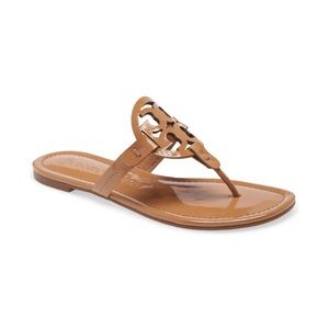 Tory Burch miller sandals, in great condition.They are patent leather in tan.